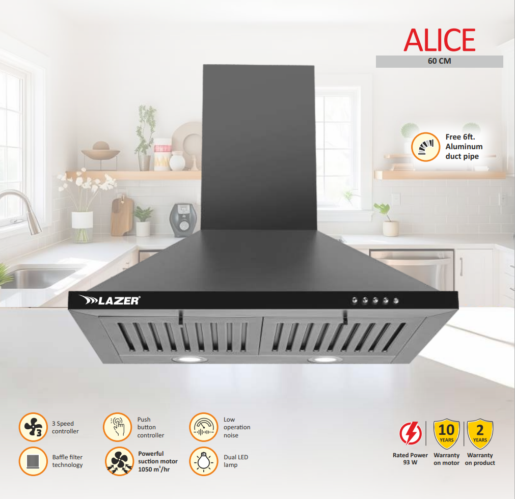 Alice Premium Pyramid Kitchen Chimney